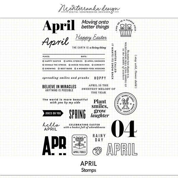 April (Digital stamps) 