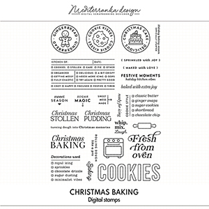 Christmas baking (Digital stamps)