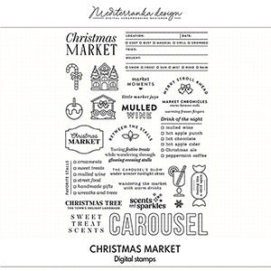 Christmas market (Digital stamps)