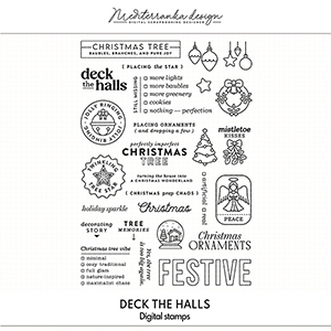 Deck the hall (Digital stamps) 