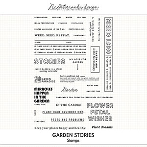 Garden stories (Digital stamps) 