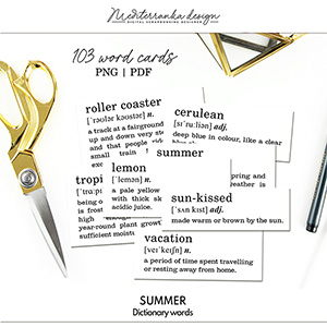 Summer (Dictionary words mini cards) 