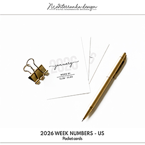 2026 Week numbers (US date format) 