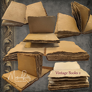 Vintage Books 2 CU by MagicalReality Designs