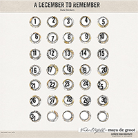 A December to Remember - Date Stickers