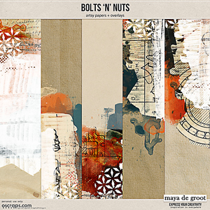 Bolts 'N' Nuts Artsy Papers and Overlays