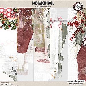 Nostalgic Noel Artsy Papers and Overlays by Maya de Groot