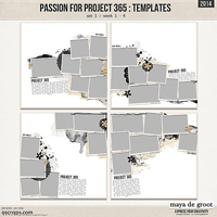 Passion for Project 365 - 2014 Template set 1