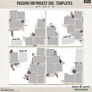 Passion for Project 365 - 2014 Template set 4