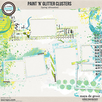 Paint 'n' Glitter Clusters [Spring Silhouettes] 