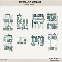 Typography Wordart Books & Reading