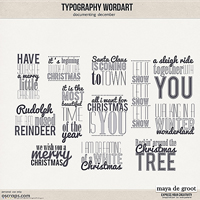 Typography Wordart Documenting December