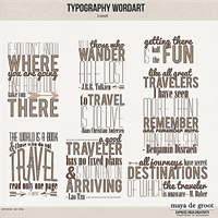 Typography Wordart Travel