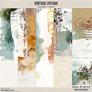 Vintage Voyage Artsy Papers and Overlays by Maya de Groot