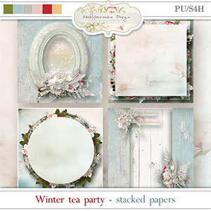 Winter tea party (Stacked papers)