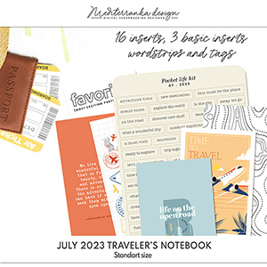 July 2023 (Printable traveler's notebook kit) 