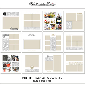 Photo templates Winter 12x12