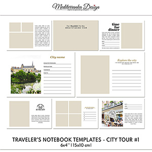 City tour (Travelers Notebook Templates #1 - 6x4)