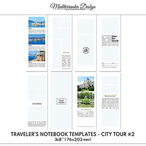 City tour (Travelers Notebook Templates #2 - 3x8) 