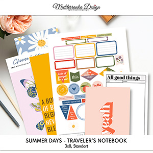 Summer days (Printable traveler's notebook kit)  