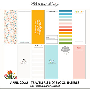 April 2022 traveler's notebook (Inserts)