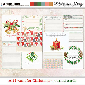 All I want for Christmas (Journal cards)