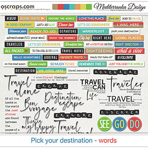 Pick your destination (Words) 