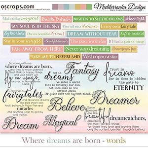 Where dreams are born (Words) 