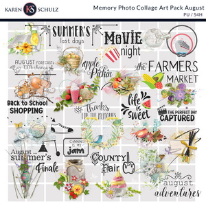 Memory Photo Collage Art Pack August