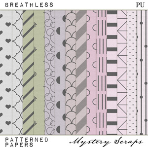 Breathless Patterned Papers by Mystery Scraps 