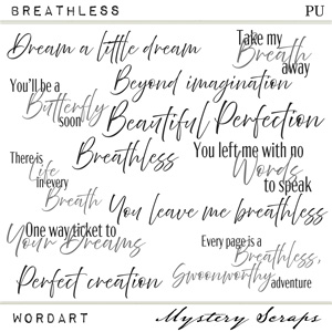 Breathless Wordart by Mystery Scraps  