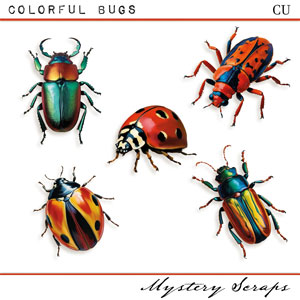 Colorful Bugs CU by Mystery Scraps 
