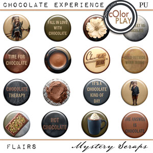 Chocolate Experience Flairs by Mystery Scraps 