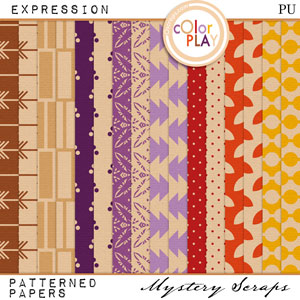Expression Patterned Papers by Mystery Scraps 