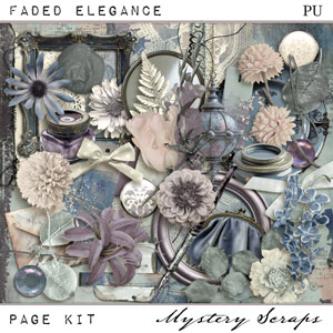 Faded Elegance Page Kit by Mystery Scraps