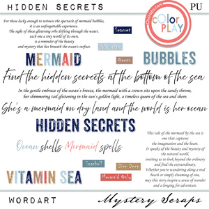 Hidden Secrets Wordart by Mystery Scraps 
