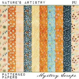 Nature's Artistry Patterned Papers by Mystery Scraps 