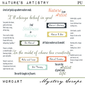 Nature's Artistry Wordart by Mystery Scraps 