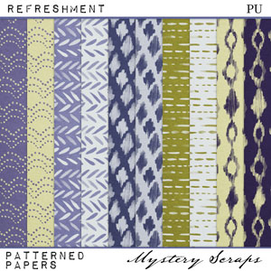 Refreshment Patterned Papers by Mystery Scraps 