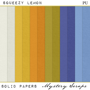Squeezy Lemon Solid Papers by Mystery Scraps 