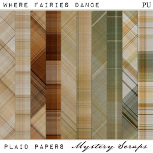 Where Fairies Dance Plaid Papers by Mystery Scraps 