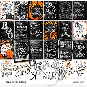 Halloween Quilling Journal Cards