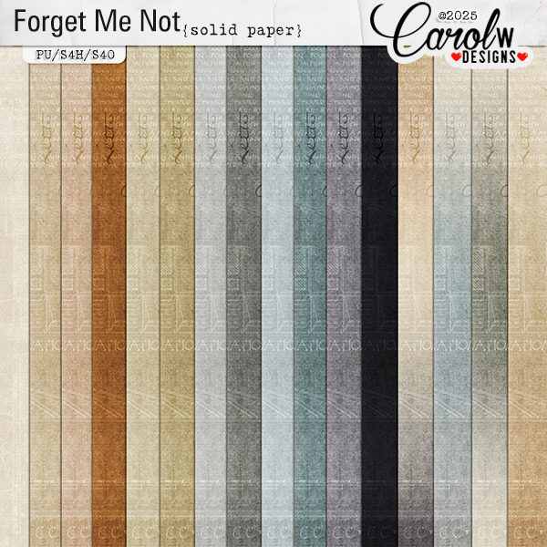 Forget Me Not-Solid papers