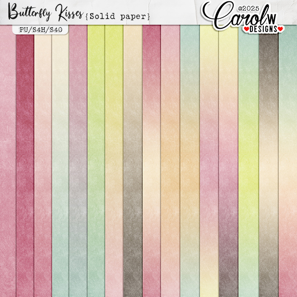 Butterfly Kisses-Solid papers