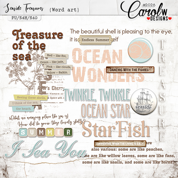 Seaside Treasures-Word art