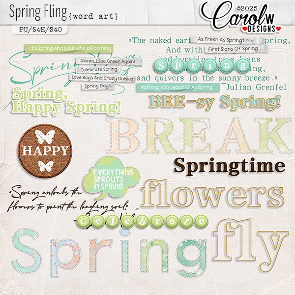 Spring Fling-Word art