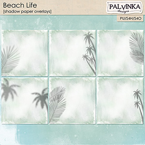 Beach Life Shadow Paper Overlays