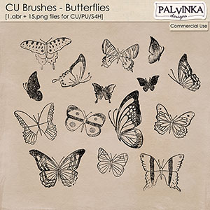 CU Brushes - Butterflies