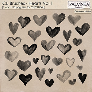 CU Brushes - Hearts 1