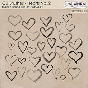 CU Brushes - Hearts 2 